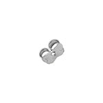 18CT WHITE GOLD 4MM SCROLLS