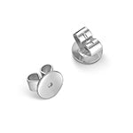 18CT WHITE GOLD 6MM SCROLLS