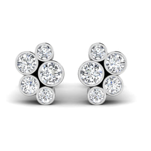 18ct white gold diamond earrings, bubble earrings, 1ct diamond, luxury jewelry, formal earrings, high-quality craftsmanship, affordable prices