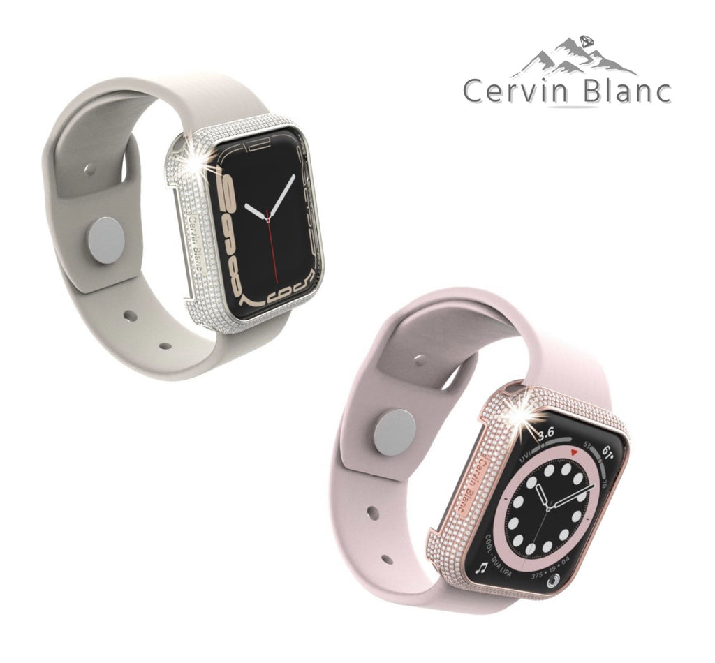 Silver Gold vermeil paved diamond smart watch case