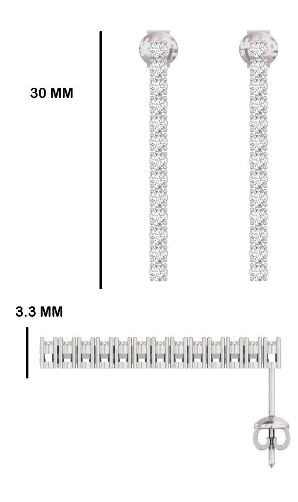 One carat earrings 