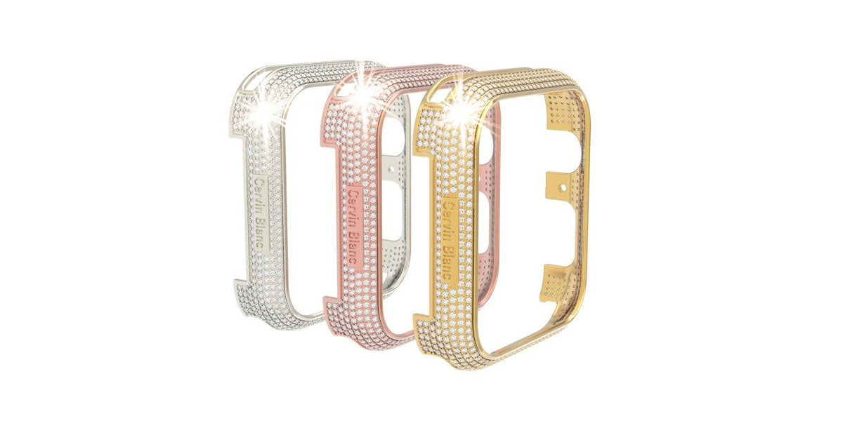 9ct Gold paved diamond smart watch case