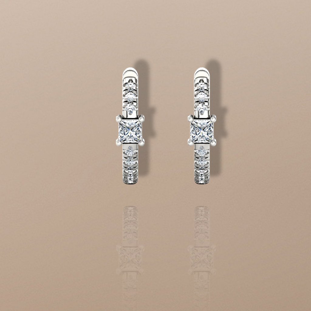Diamant-Creolen mit 0,40 ct, Weißgold