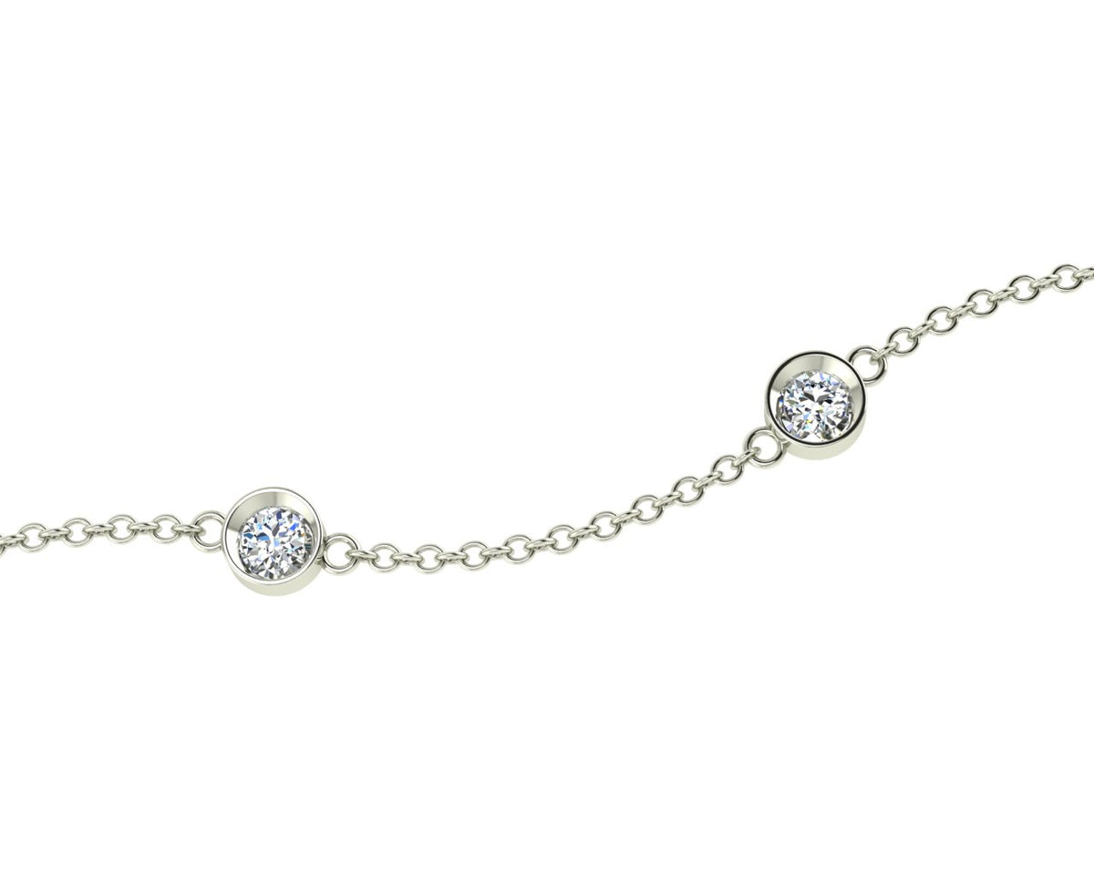 Bracelet en or blanc 18 carats serti de diamants (0,40 carat)