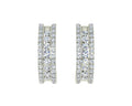 White gold diamond hoop earrings with sparkling pavé diamonds