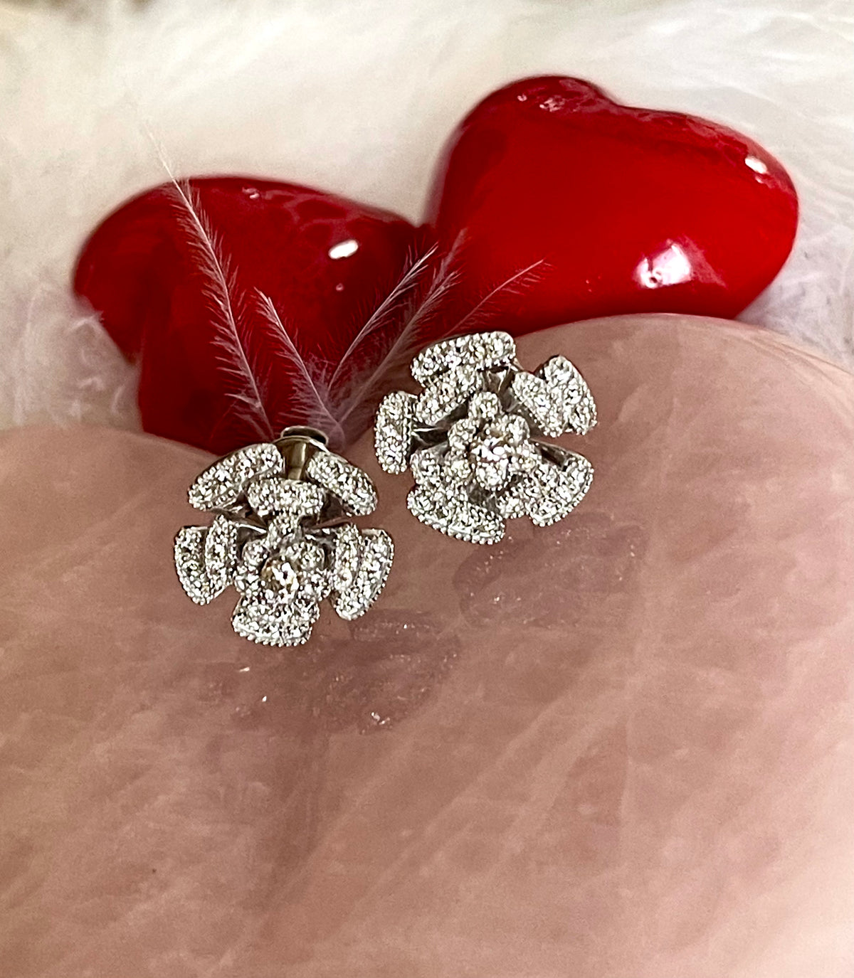 Timeless Alpine Rose diamond studs
