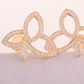 Elegant 0.56ct lotus diamond studs