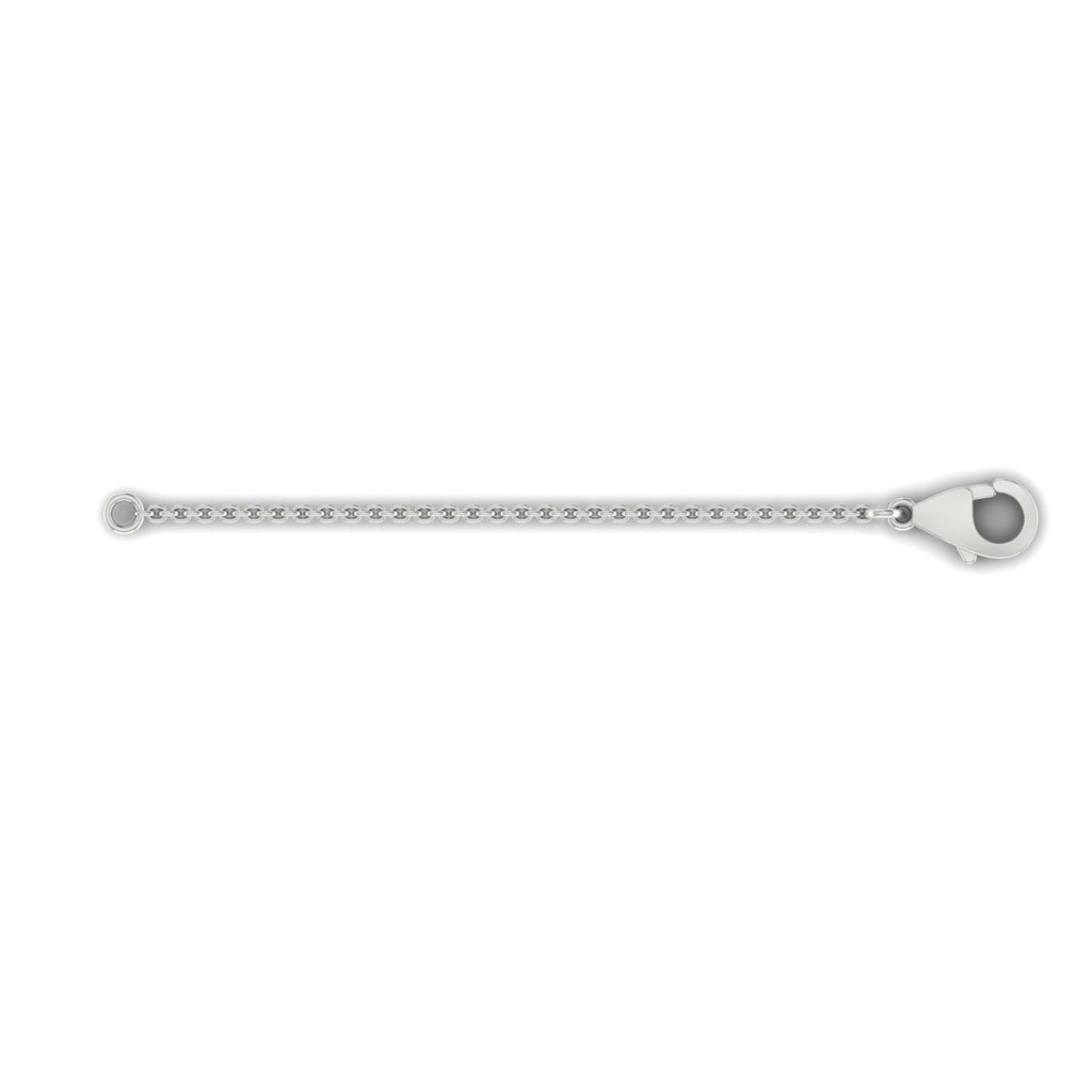 Rallonge de chaîne en or blanc 18 carats de 5 cm (2 pouces)
