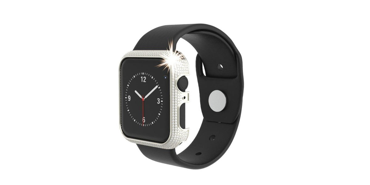 Silver Gold vermeil paved diamond smart watch case
