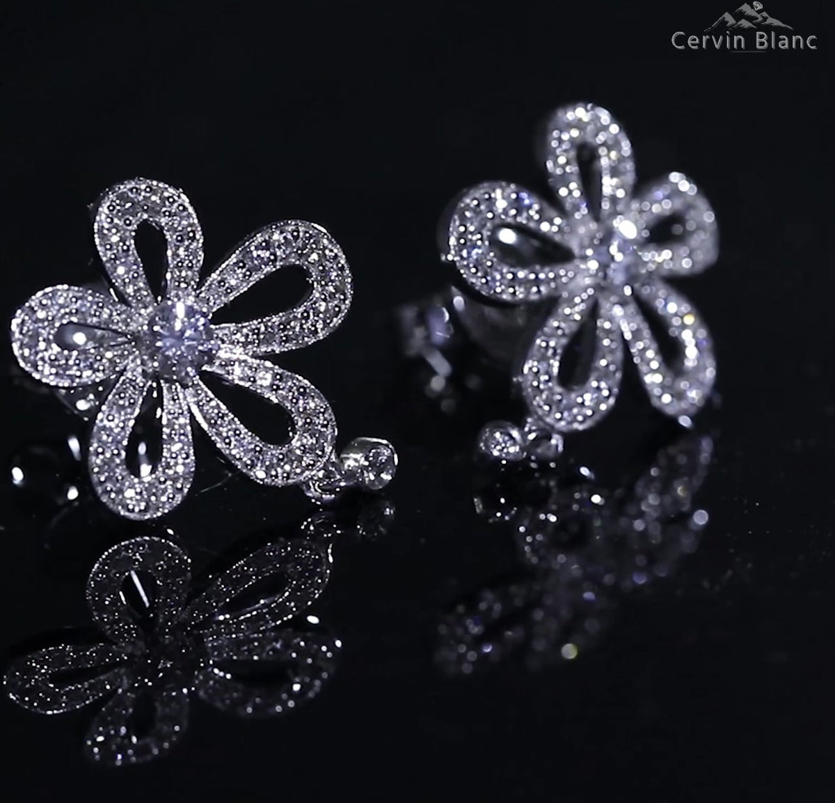 Luxury 18ct white gold diamond earrings