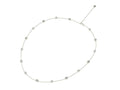  Collana in oro bianco 18 carati con diamanti, collana a intervalli, collana con alone nascosto, gioielli di lusso, collana regolabile.