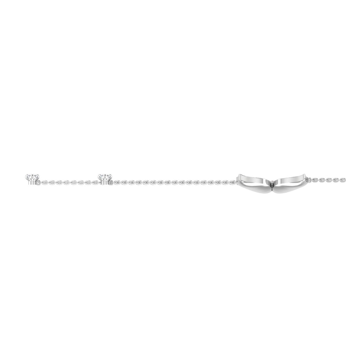 18ct White gold diamond hydrangea lariat necklace 1.80ct