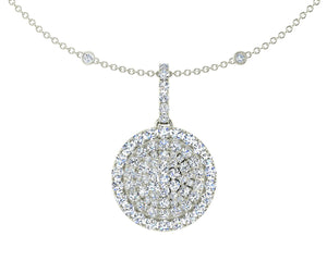 18ct gold diamond circle necklace, scatter diamond chain 