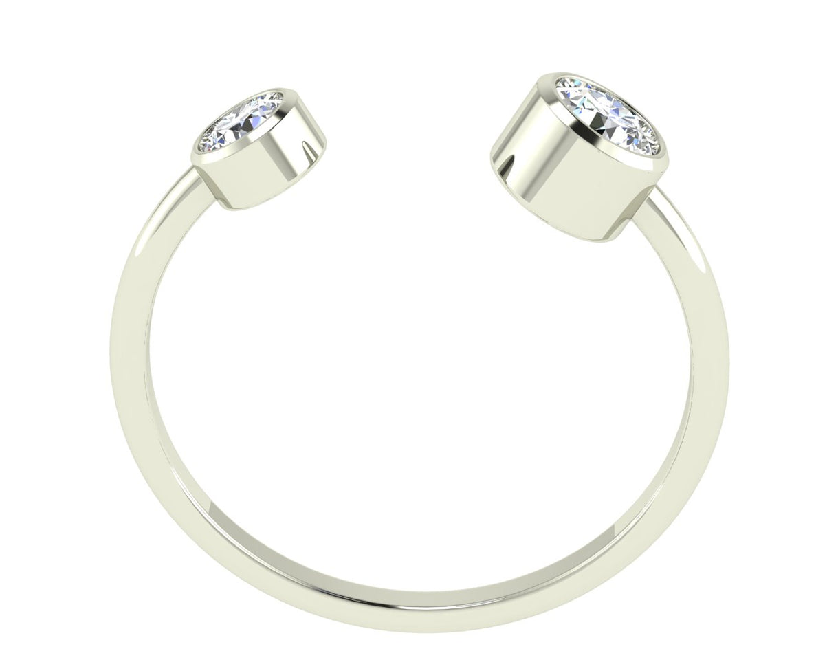 White Gold Diamond "You & I" Promise Ring – Symbol of Forever Love