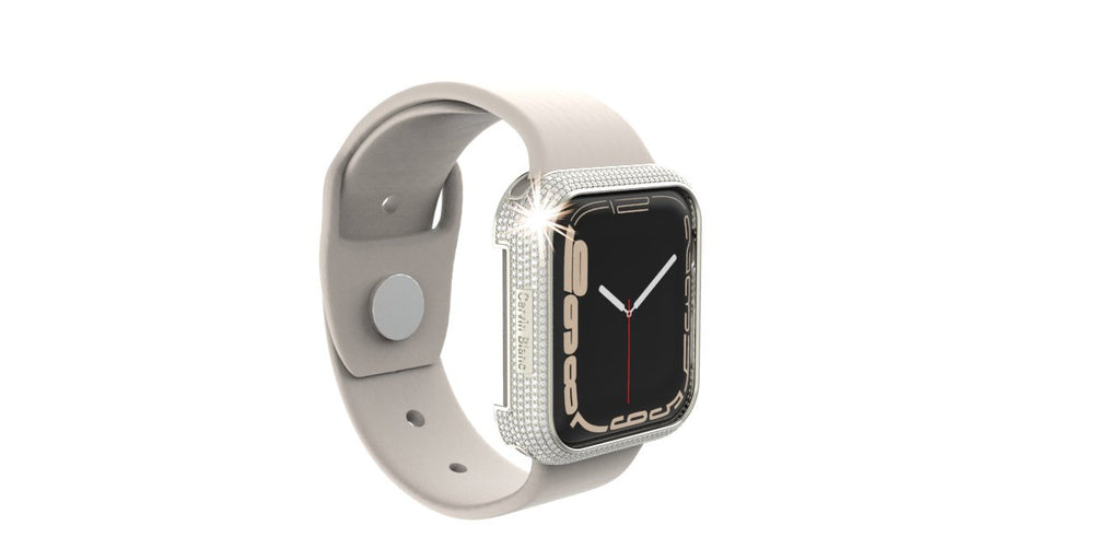 Silver Gold vermeil paved diamond smart watch case