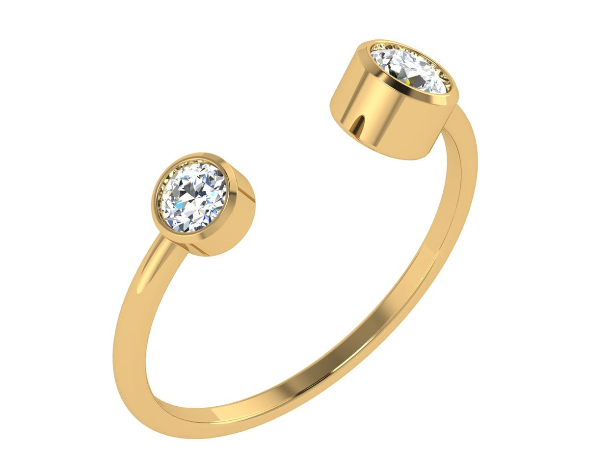 Handcrafted ‘You & I’ Diamond Promise Ring – For Couples Who Dare to Be Different
