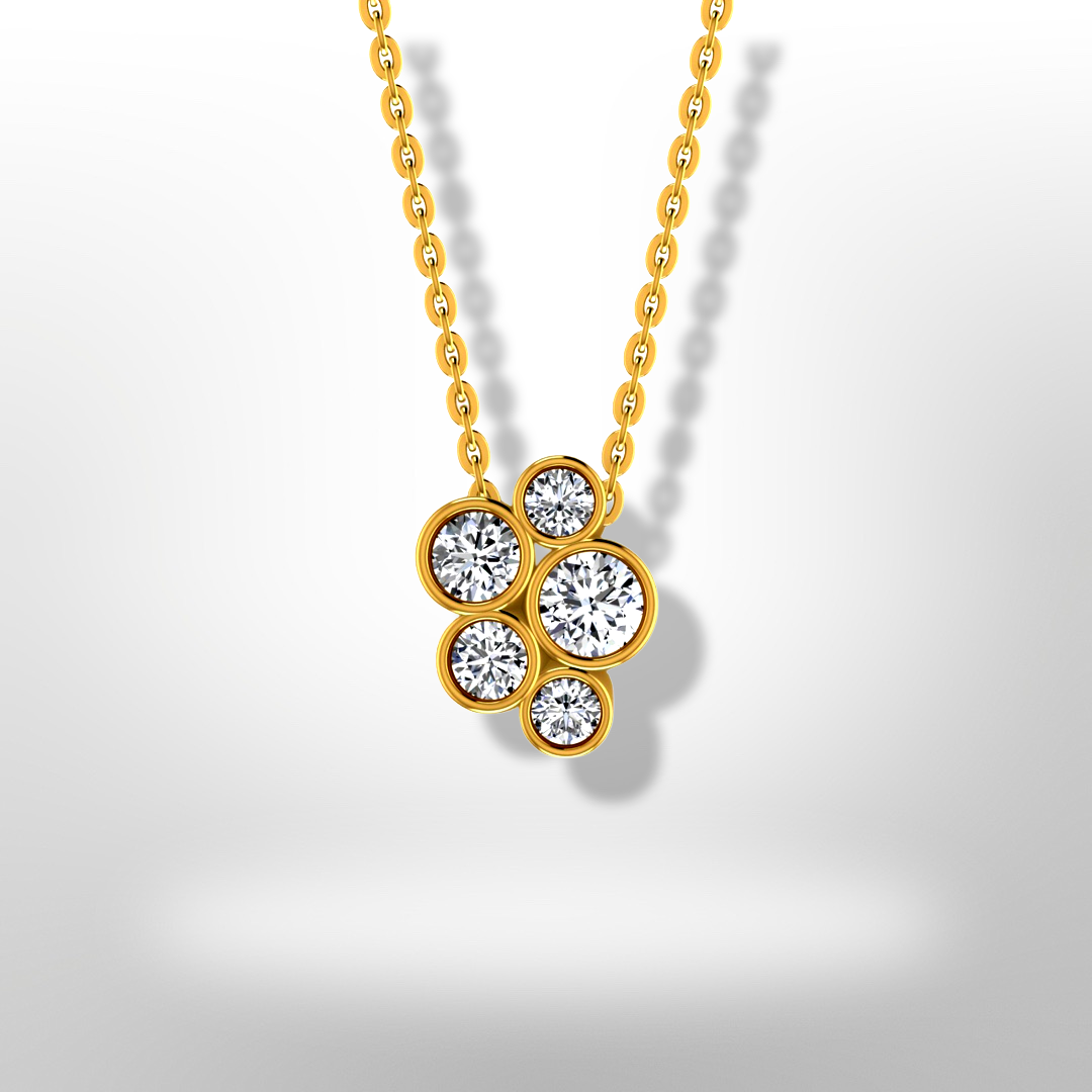 Gold and diamond earrings 