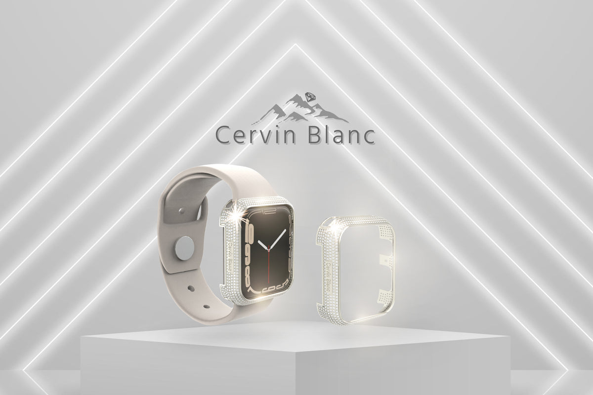 Silver Gold vermeil paved diamond smart watch case