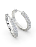 1ct diamond hoop earrings