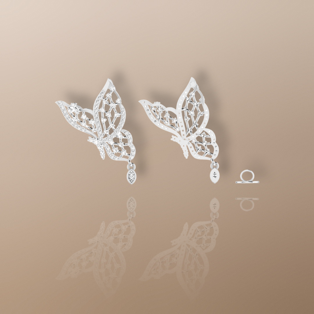 Marquise diamond dewdrop charm