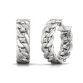18ct white gold chain diamond earrings 