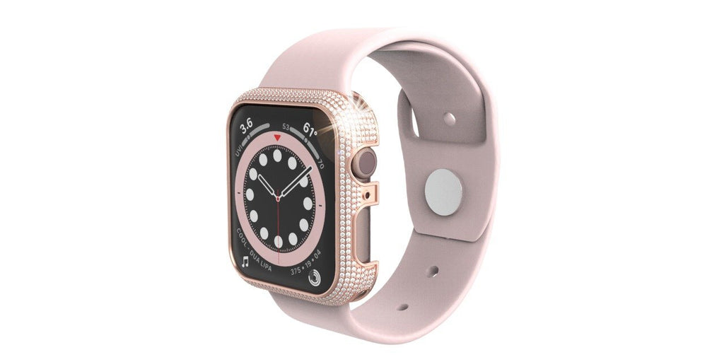 Silver Gold vermeil paved diamond smart watch case