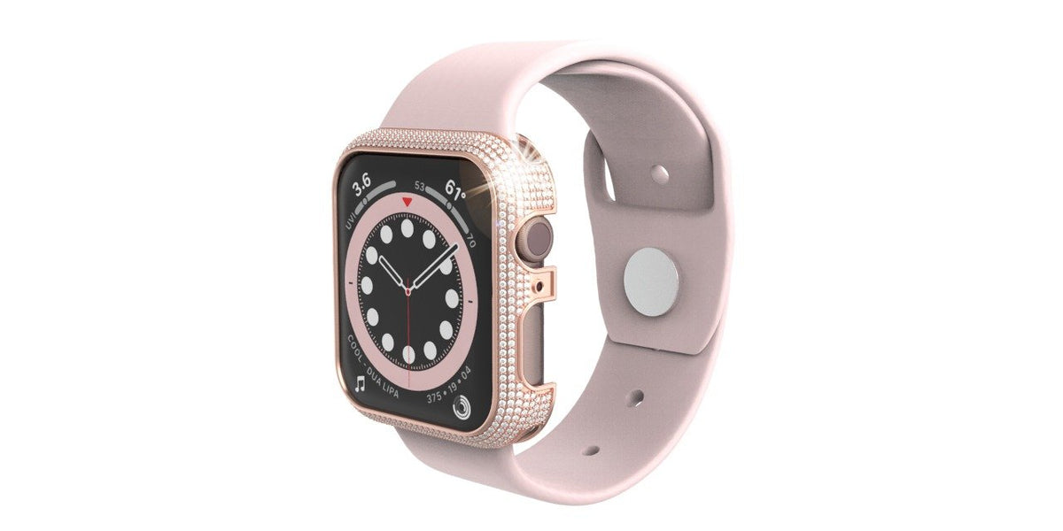 Silver Gold vermeil paved diamond smart watch case