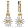  18ct yellow gold diamond hoops, removable charm, versatile, classic design, sparkling diamonds