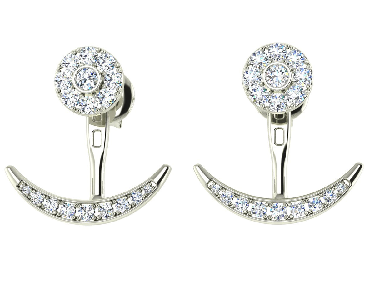 Boucles d'oreilles Diamond Jacket en or blanc
