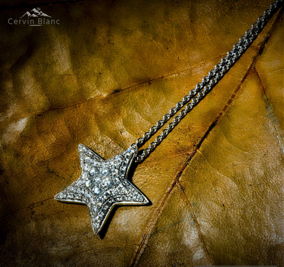 18ct Rose Gold Diamond Star Necklace