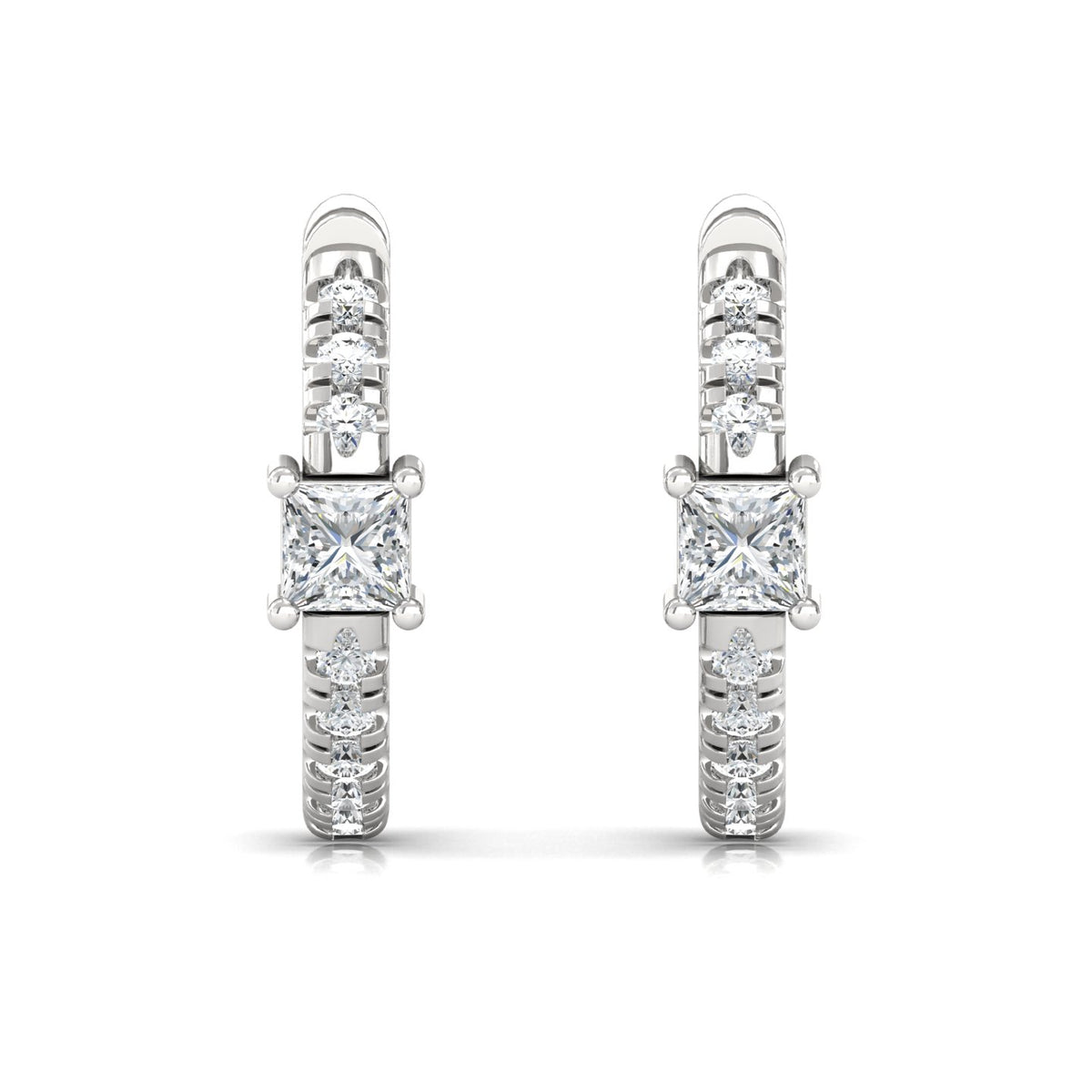 Gold and diamond earrings 