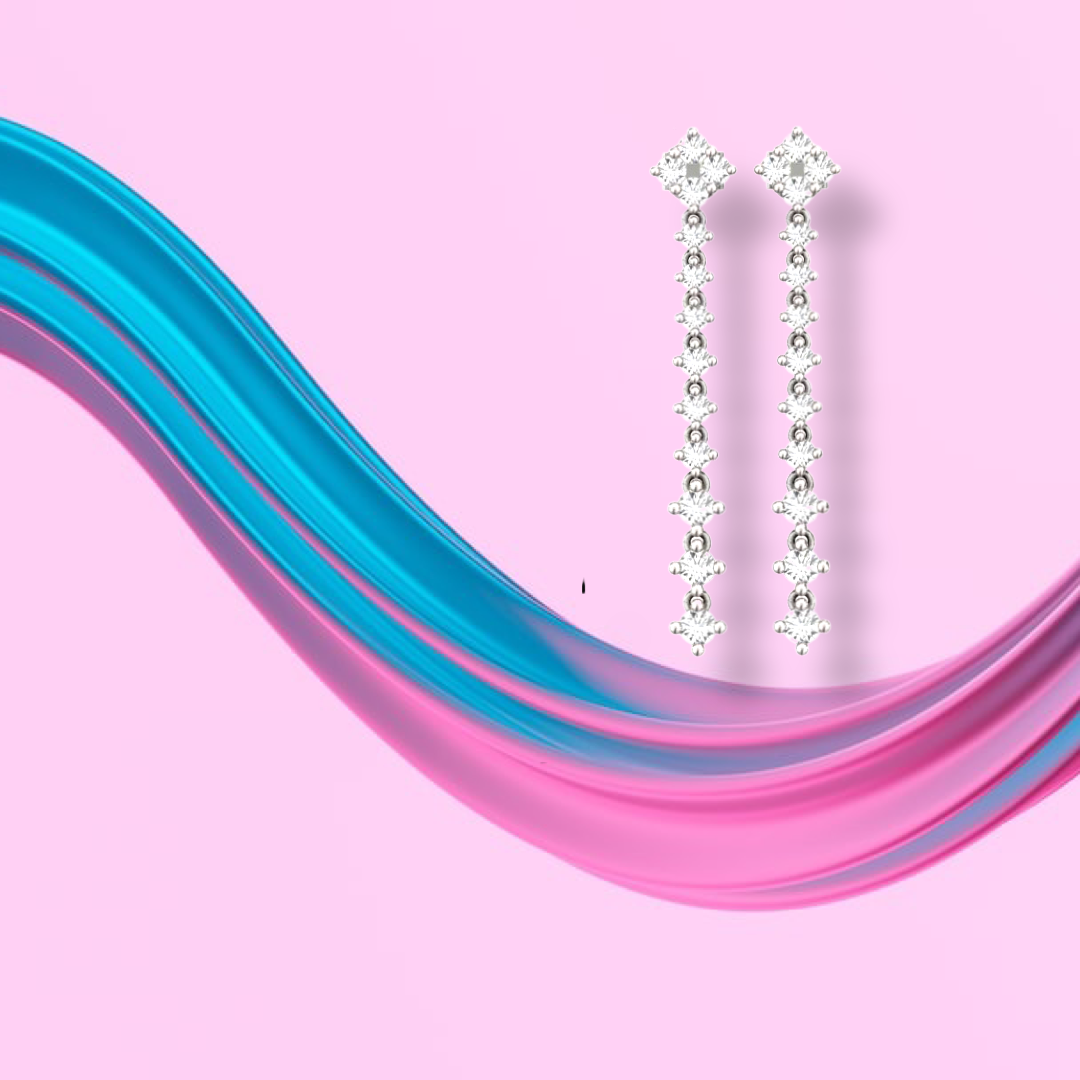 Near one carat earrings 