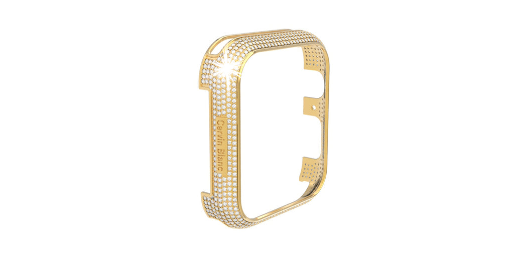 9ct Gold paved diamond smart watch case