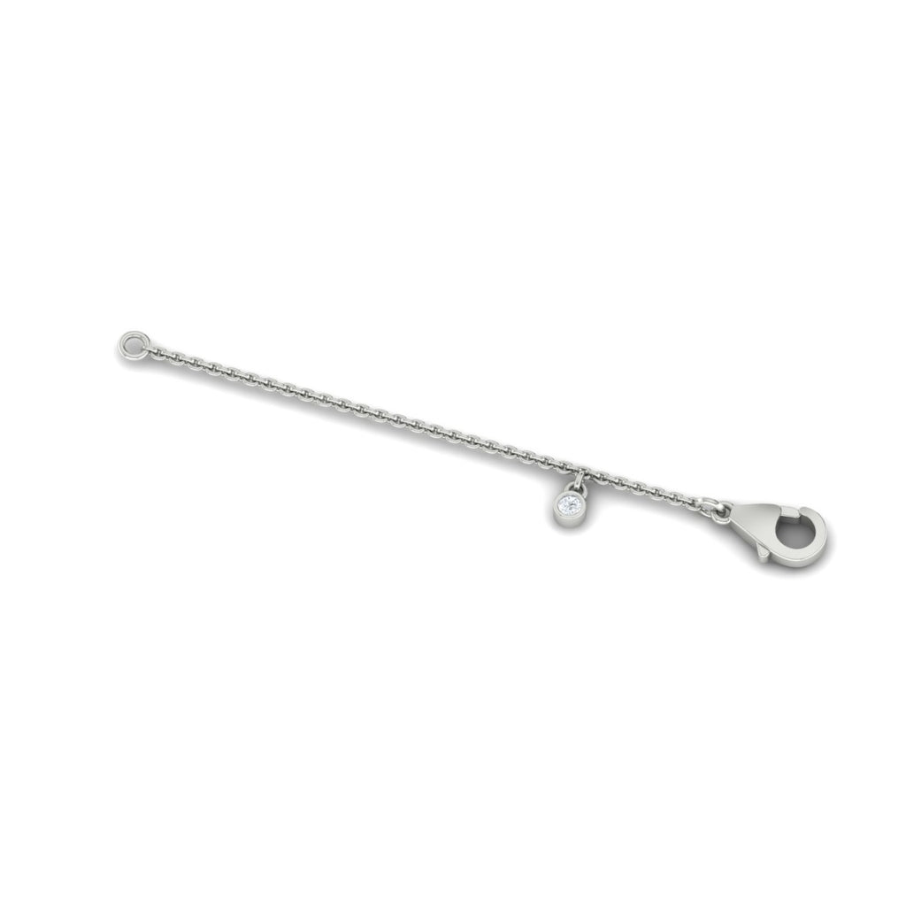  Catena in oro bianco 18 carati con diamanti