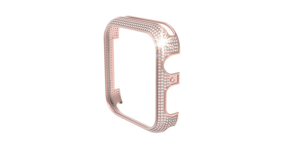 9ct Gold paved diamond smart watch case