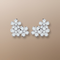 18ct white gold earrings, forget me not earrings, diamond earrings, 0.85ct diamond earrings, elegant jewelry, special occasion earrings, high-quality diamonds, stunning earrings, everyday accessory, jewelry collection