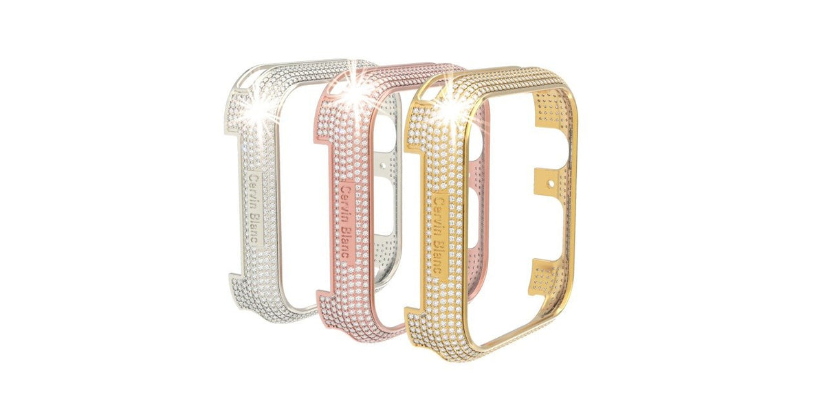 9ct Gold paved diamond smart watch case