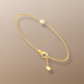 18ct Yellow Gold Solitaire Diamond Bracelet, 0.15ct diamond, elegant jewelry, classic design, formal event, casual night out, luxury investment