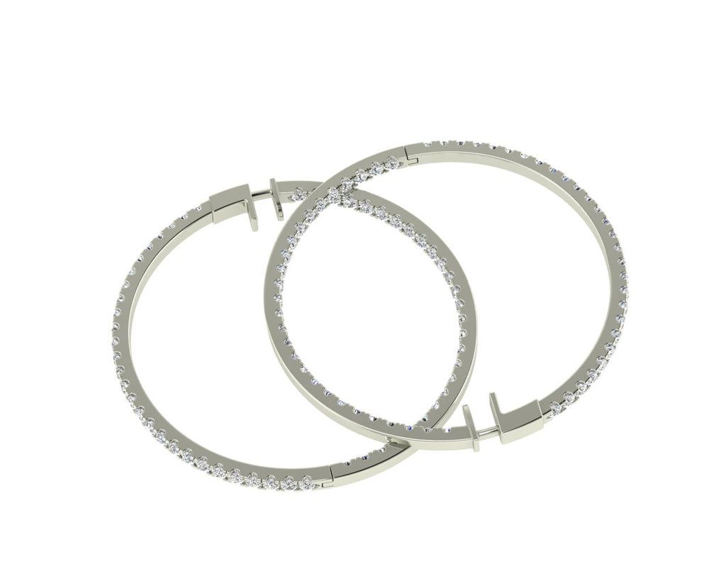 Gold and diamond earrings 