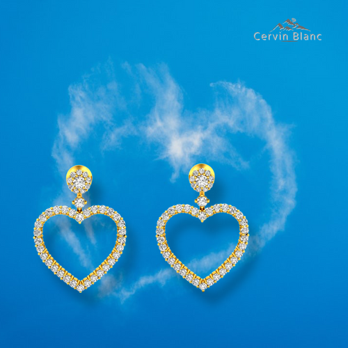 0.85ct Twin Heart Earrings Rose Gold