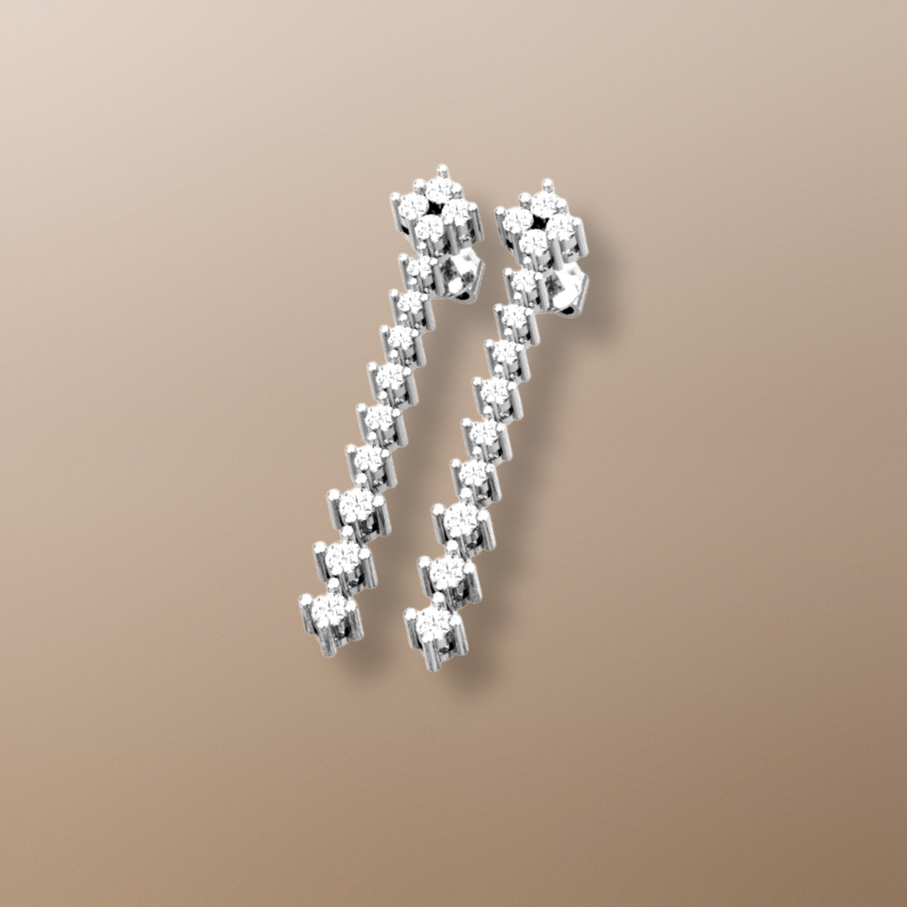  Orecchini pendenti da tennis in oro da 0,85 ct