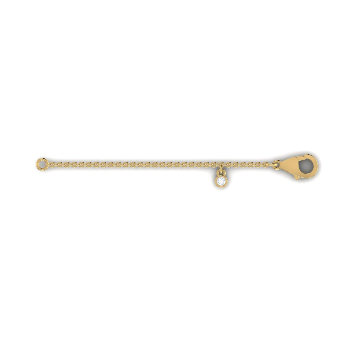 18ct Yellow Gold chain extender with Diamond