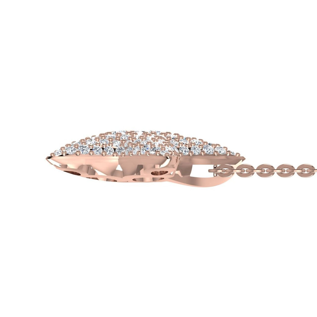 Collier étoile en or rose 18 carats et diamants