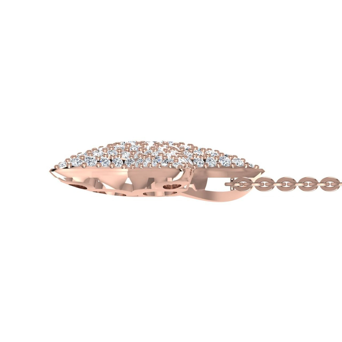 Collier étoile en or rose 18 carats et diamants
