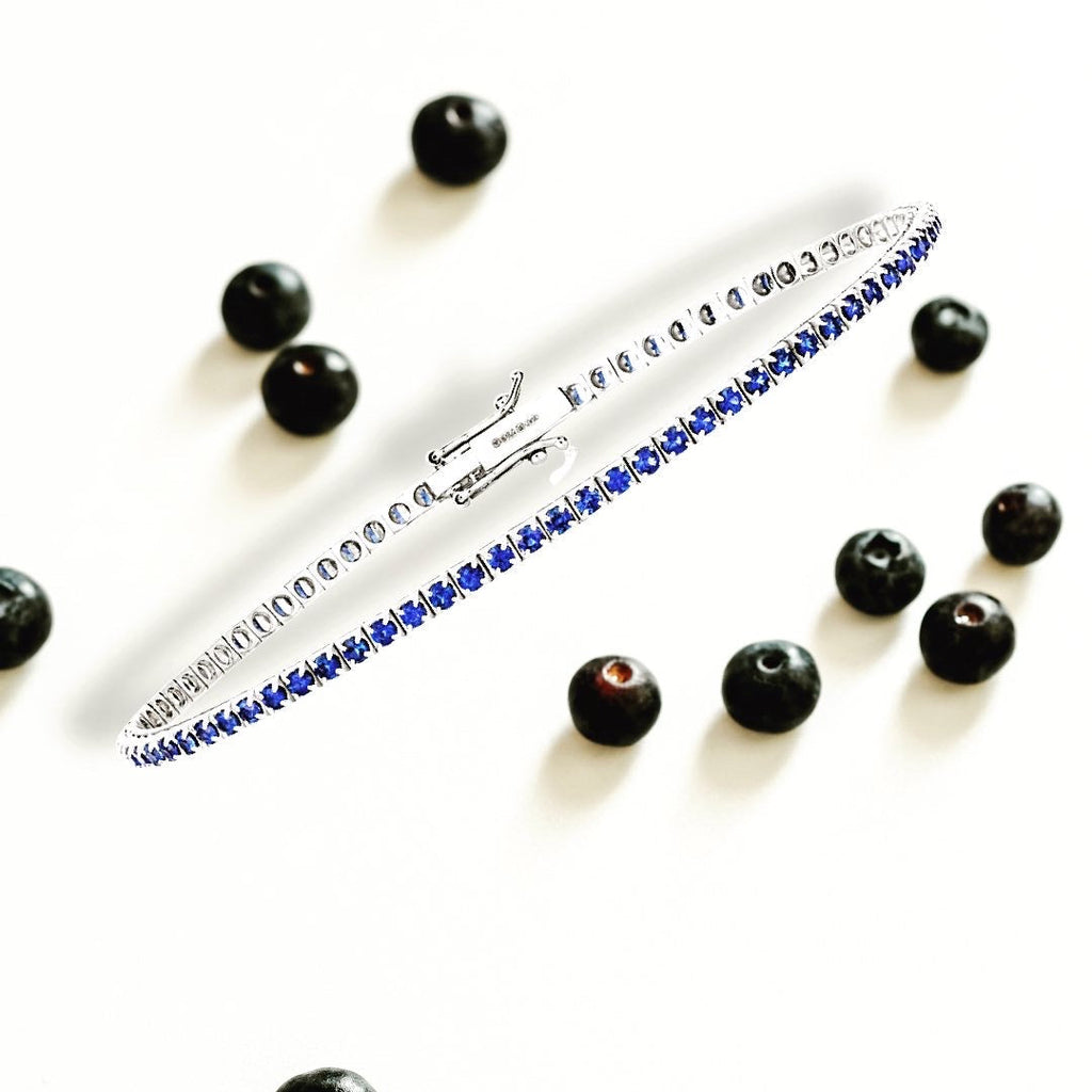 Elegant sapphire tennis bracelet
