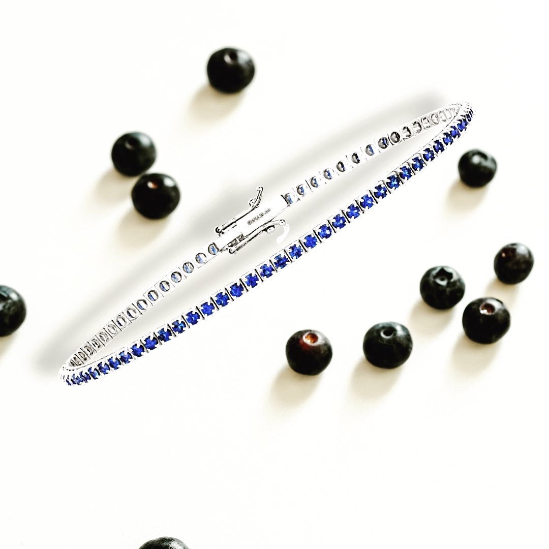 Elegant sapphire tennis bracelet