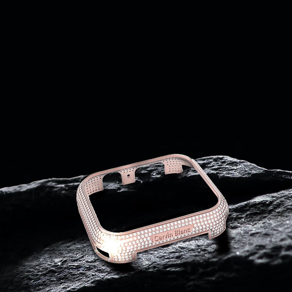 9ct Gold paved diamond smart watch case