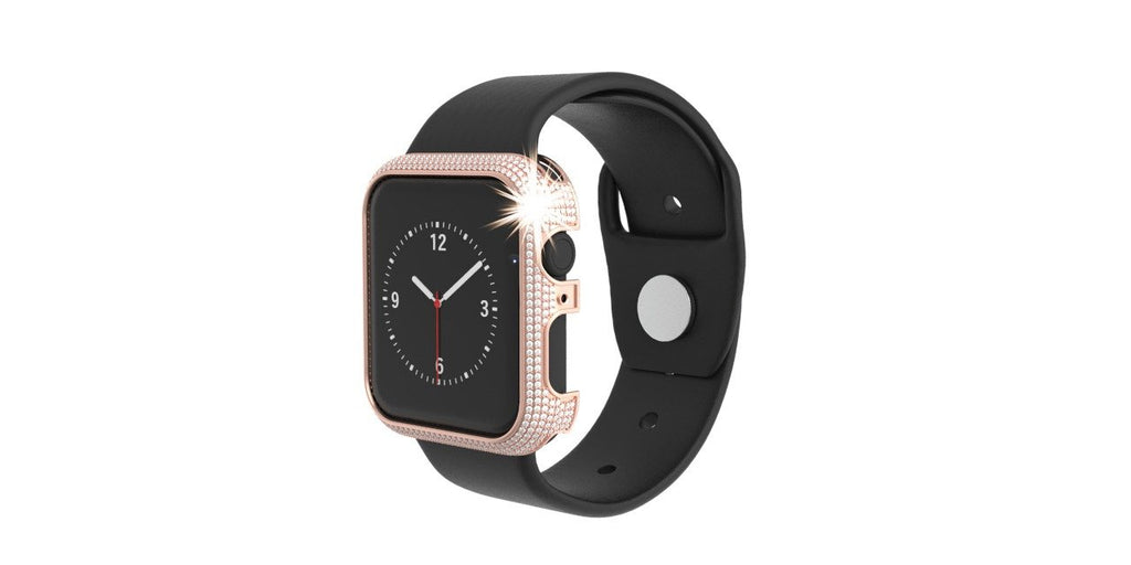 Silver Gold vermeil paved diamond smart watch case