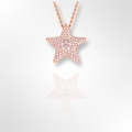 Collier étoile en or rose 18 carats et diamants