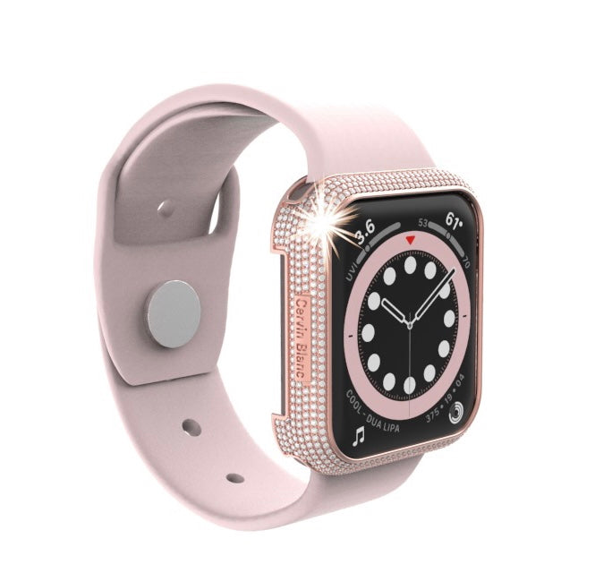 9ct Gold paved diamond smart watch case